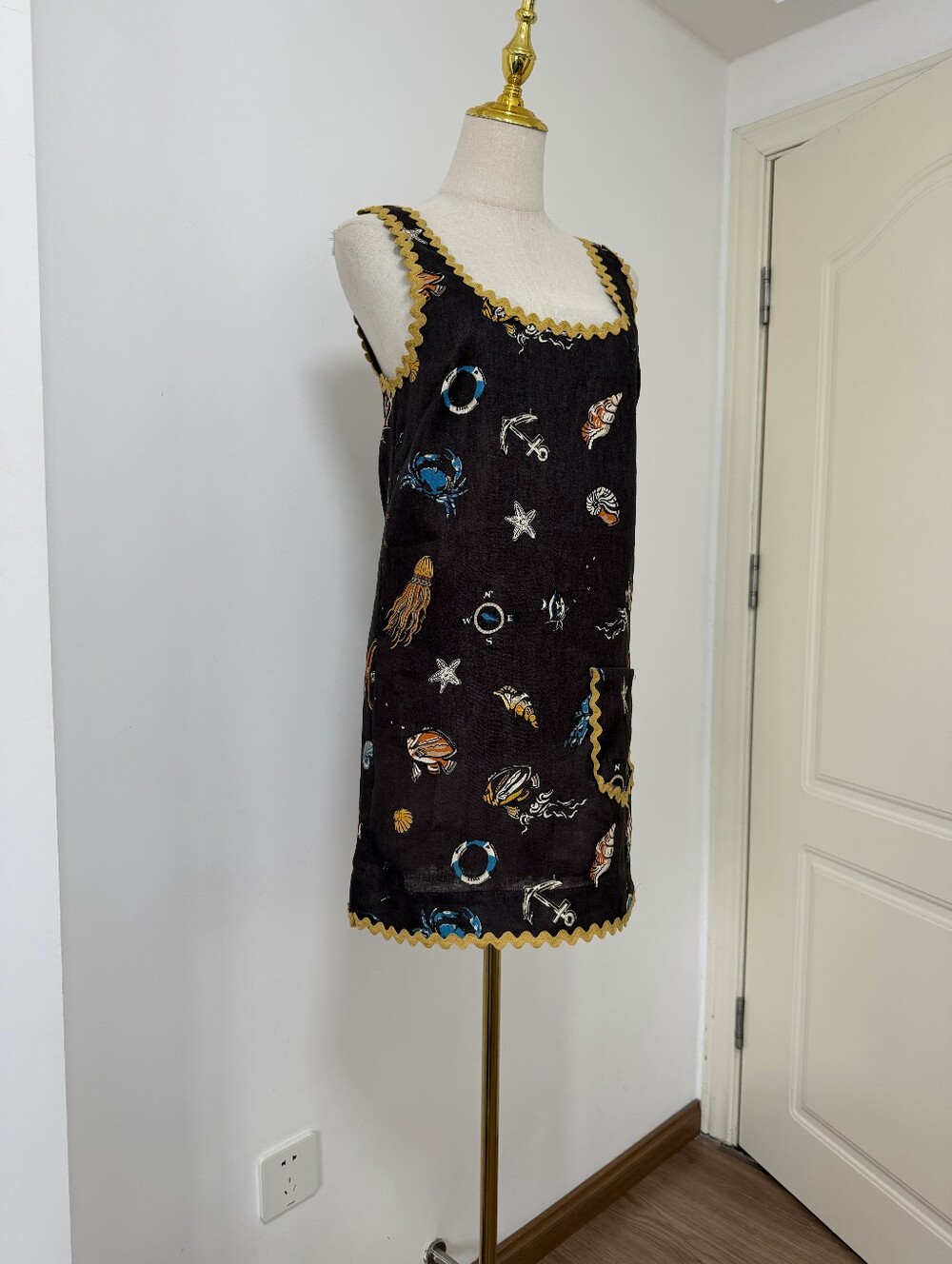 Alemais Printed scalloped linen minidress - Picture 8 of 13